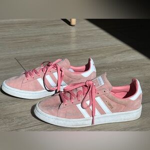 adidas Women's Pink Suede Sneakers